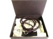 Photo12: BOTTEGA VENETA Intrecciato Brown Leather Silver Necklace Neck strap #9536