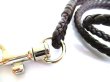 Photo6: BOTTEGA VENETA Intrecciato Brown Leather Silver Necklace Neck strap #9536