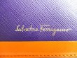 Photo10: Salvatore Ferragamo Purple and Orange Leather Bifold Long Flap Wallet #9549