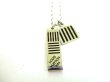 Photo2: LOUIS VUITTON Iconic Damier Pattern Enamel Damier Black Necklace #9555