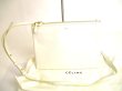 Photo1: CELINE White Leather Crossbody Bag Purse Trio Pouch Large #9556