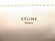 Photo11: CELINE White Leather Crossbody Bag Purse Trio Pouch Large #9556