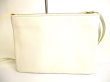 Photo2: CELINE White Leather Crossbody Bag Purse Trio Pouch Large #9556