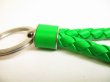 Photo6: BOTTEGA BENETA Intrecciato Green Leather Silver H/W Key Ring #9557