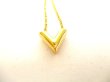 Photo2: LOUIS VUITTON Gold Plated Essential V Chain Necklace #9564