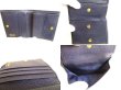 Photo8: miumiu Navy Blue Madras Leather Bifold Wallet Compact Wallet #9566