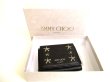 Photo12: Jimmy Choo Metal Stars Black Leather Trifold Wallet Compact Wallet #9568