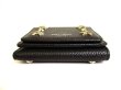 Photo5: Jimmy Choo Metal Stars Black Leather Trifold Wallet Compact Wallet #9568