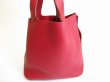 Photo3: HERMES Ruby Taurillon Clemence Leather Hand Bag Picotin Lock MM #9573