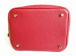 Photo5: HERMES Ruby Taurillon Clemence Leather Hand Bag Picotin Lock MM #9573