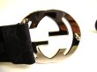 Photo8: GUCCI Interlocking G Buckle GG Black Leather Belt Size M #9575