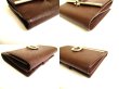 Photo7: Salvatore Ferragamo Gancini Dark Brown Leather Bifold Wallet #9578