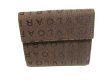 Photo2: BVLGARI Logo Mania Dark Brown Canvas Leather Bifold Wallet #9580