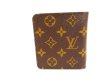 Photo2: LOUIS VUITTON Monogram Brown Leather Bifold Wallet Compact Zippe #9581