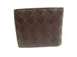 Photo2: BOTTEGA VENETA Dark Brown Leather Bifold Wallet Compact Wallet #9582