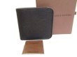 Photo1: LOUIS VUITTON Damier Geant Black Canvas Dark Brown Leather Bifold Wallet #9583
