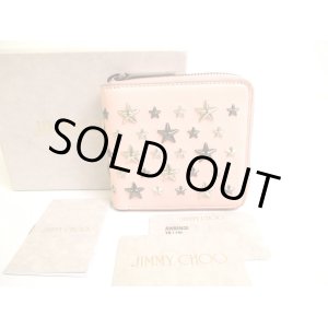 Photo: Jimmy Choo Metal Stars Light Pink Leather Bifold Wallet Compact Wallet #9589