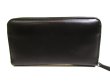 Photo2: FENDI Bugs Eyes Black Leather Round Zip Long Wallet #9590