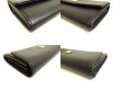 Photo7: CHANEL CC Lucky Flower Black Goat Skin Flap Long Wallet #9594