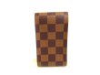 Photo2: LOUIS VUITTON Damier Brown Leather Cigarette Case Tabacco Case #9600