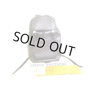 Photo: LOUIS VUITTON Damier Graphite Leather Zack Backpack #9601