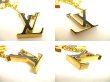 Photo2: LOUIS VUITTON Gold Metal Bag Charm Key Holder Sac Fleures du monogram #9609