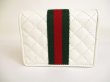 Photo2: GUCCI GG Marmont White Leather Bifold Wallet Compact Wallet #9611