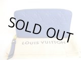 Photo: LOUIS VUITTON Monogram Empreinte Blue Leather Zippy Wallet #9612