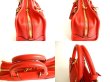 Photo7: LOEWE Sand Red Calf Leather Hand Bag Purse W/Strap Amazona 28 #9615