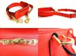 Photo8: LOEWE Sand Red Calf Leather Hand Bag Purse W/Strap Amazona 28 #9615