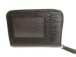 Photo2: Salvatore Ferragamo Gancini Black Leather Coin Purse # 9617