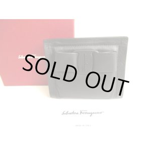 Photo: Salvatore Ferragamo Vala Black Soft Leather Bifold Wallet #9618