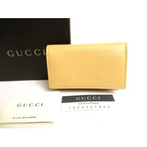 Photo: GUCCI Logo Beige Leather 6 Pics Key Cases #9626