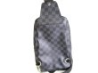 Photo2: LOUIS VUITTON Damier Graphite Leather Body Bag Crossbody Bag Avenue #9628