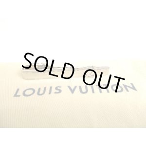 Photo: LOUIS VUITTON Silver Steel LV Motif Necktie Pin Tie Clip #9635