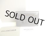 Photo: BALENCIAGA Dark Gray Leather Trifold Mini Wallet Classic #9653