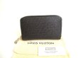 Photo1: LOUIS VUITTON Taiga Black Leather Zippey Coin Purse Vertical #9655