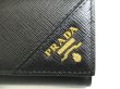 Photo10: PRADA Black Saffiano Metal Leather 6 Pics Key Cases #9661