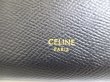 Photo10: CELINE Black Grained Leather Large Strap Wallet Long Wallet #9663