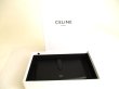 Photo12: CELINE Black Grained Leather Large Strap Wallet Long Wallet #9663