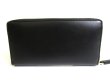 Photo2: GUCCI Vintage Logo Motif Black Leather Round Zip Long Wallet #9669