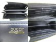 Photo8: GUCCI Vintage Logo Motif Black Leather Round Zip Long Wallet #9669