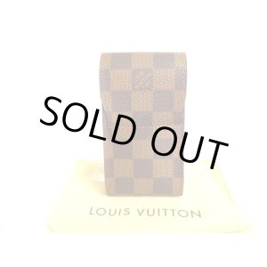 Photo: LOUIS VUITTON Damier Brown Leather Cigarette Case Tabacco Case #9672