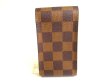 Photo2: LOUIS VUITTON Damier Brown Leather Cigarette Case Tabacco Case #9672