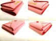 Photo7: miumiu Rose Pink Madras Leather Trifold Wallet Compact Wallet #9673