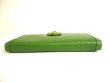 Photo5: BVLGARI Olive Green Leather Gold H/W Flap Long Wallet #9677