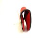 Photo4: Christian Louboutin Red Rubber Black Leather Glasses Case w/Strap #9678