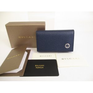 Photo: BVLGARI Navy Blue Leather BVLGARIBVLGARI 6 Pics Key Cases #9681