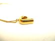 Photo4: LOUIS VUITTON Gold Plated LV & ME Necklace Letter P #9683