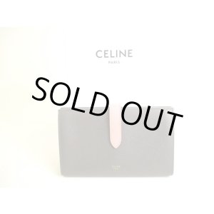 Photo: CELINE Dark Gray Grained Leather Large Strap Wallet Long Wallet #9688